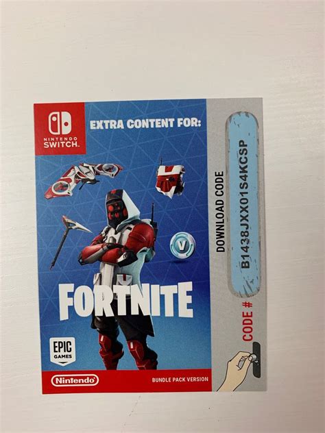 nintendo switch codes for fortnite